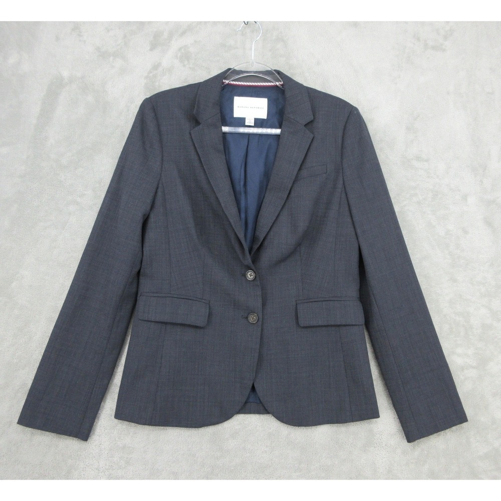Banana Republic Blazer Womens Size 10 Wool Stretch Office Career Quiet Luxury